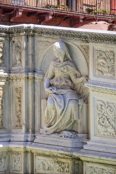 Gaia Fountain Siena Toscana Itália — Fotografia de Stock