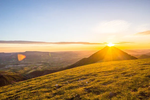 Monte Catria Svítání — Stock fotografie