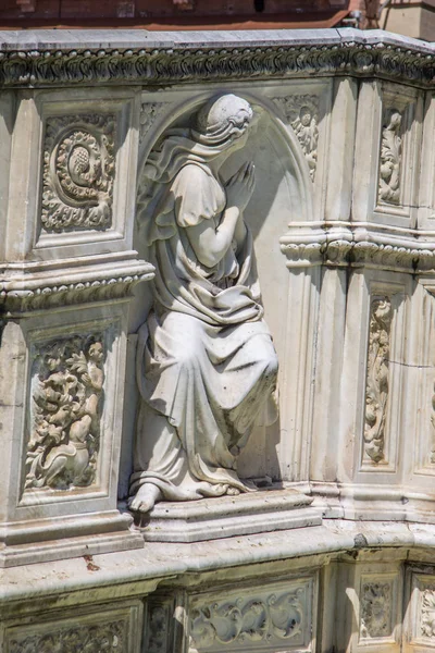 Gaia Fountain Siena Toscana Itália — Fotografia de Stock