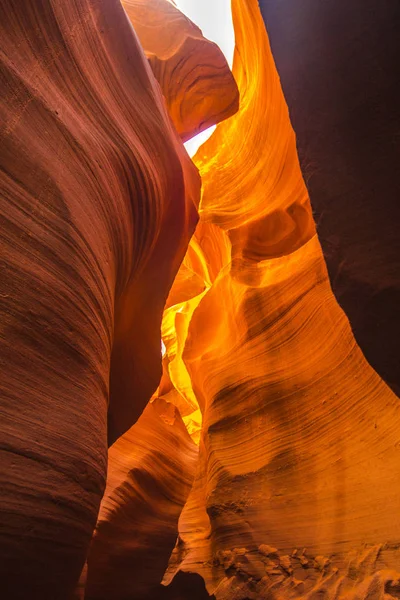 Antelope Canyon Light Center Earth — Stock Photo, Image