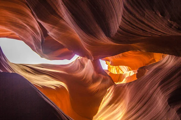 Antelope Canyon Světlo Středu Země — Stock fotografie