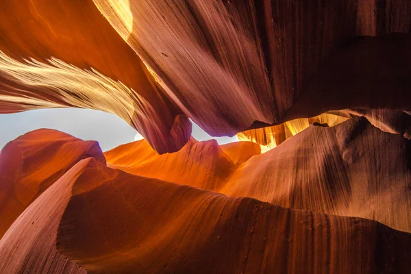 Antelope Canyon Ljus Jordens Mitt Royaltyfria Stockbilder