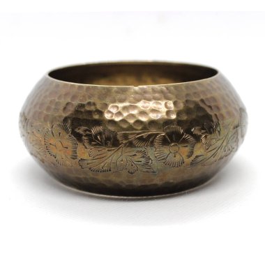 Vintage dövülmüş / pirinç Bileklik Bilezik boyutları 7.5-8 temperli