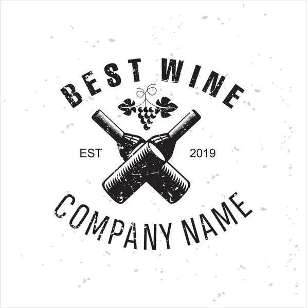 Şatafatlı Klasik Şarap Temalı Logo Şarap Restoran Menüsü Şarap Markası — Stok fotoğraf