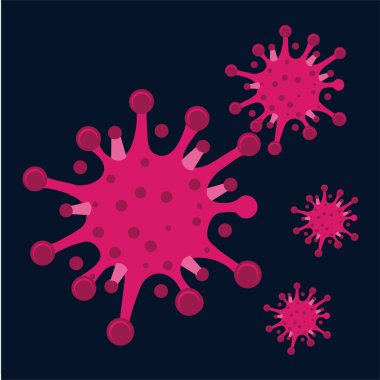 Covid-19. Corona Virüsü 2020. Wuhan virüs hastalığı, virüs enfeksiyonları önleme yöntemleri logo sembolü