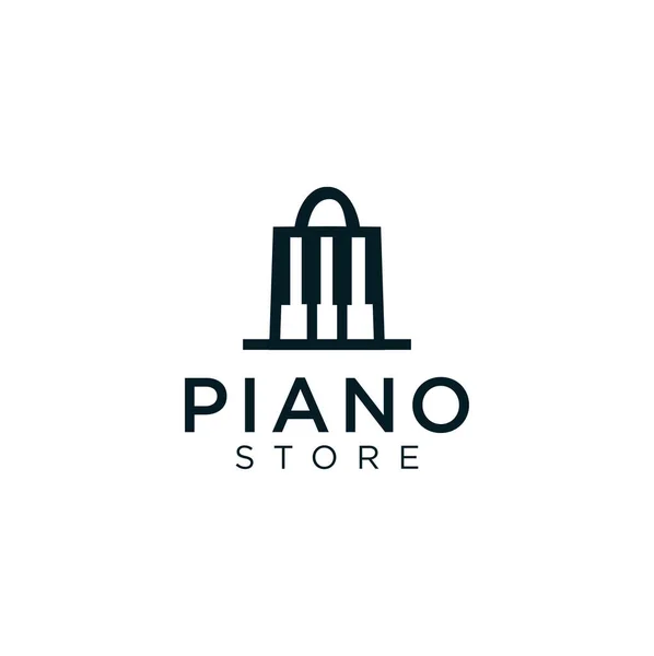Sound studio logo Design Template . Piano store logo Icon. Music Store logo designs template . Piano Shop logo symbol