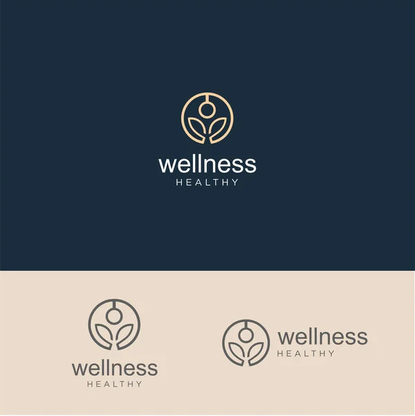 Health Wellness Logo Design Vector Stock Template Illustration — Stock Photo, Image