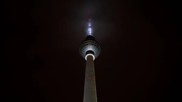 Geceleri Berlin Tv Kulesi — Stok fotoğraf