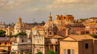 Roma 'nın çatılarının güzel manzarası