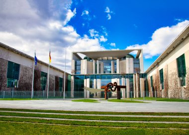 Berlin, Germany - March 21, 2020 - The German Federal Chancellery in the government district of Berlin (Bundeskanzleramt) clipart