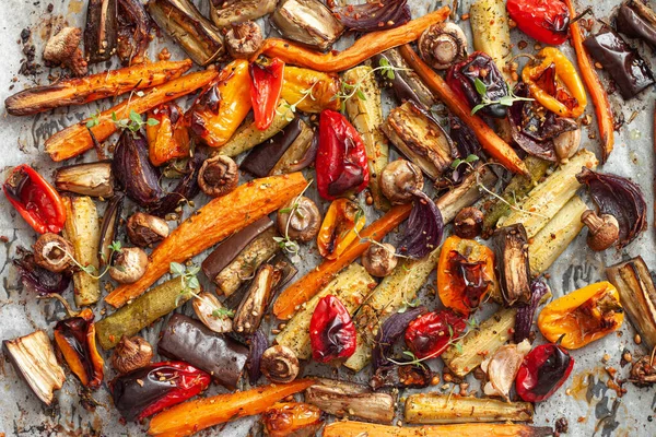 Colorful Vegetables Baked Spices Herbs — Stock Photo, Image