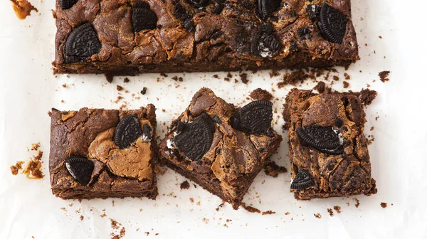 Brownies Peanut Butter Chocolate — Stock Photo, Image