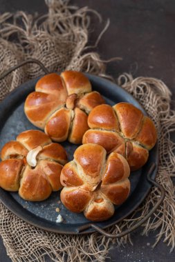 Balkabağı şeklinde balkabağı çörekleri