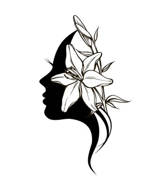 genç kadın silüeti