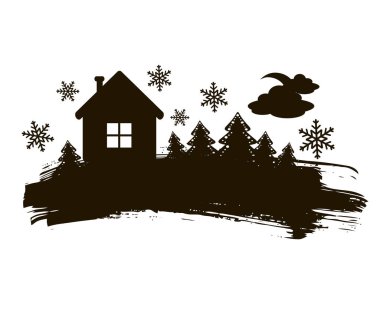 Beyaz arka planda izole edilmiş noel ağacı. vektör illüstrasyonu