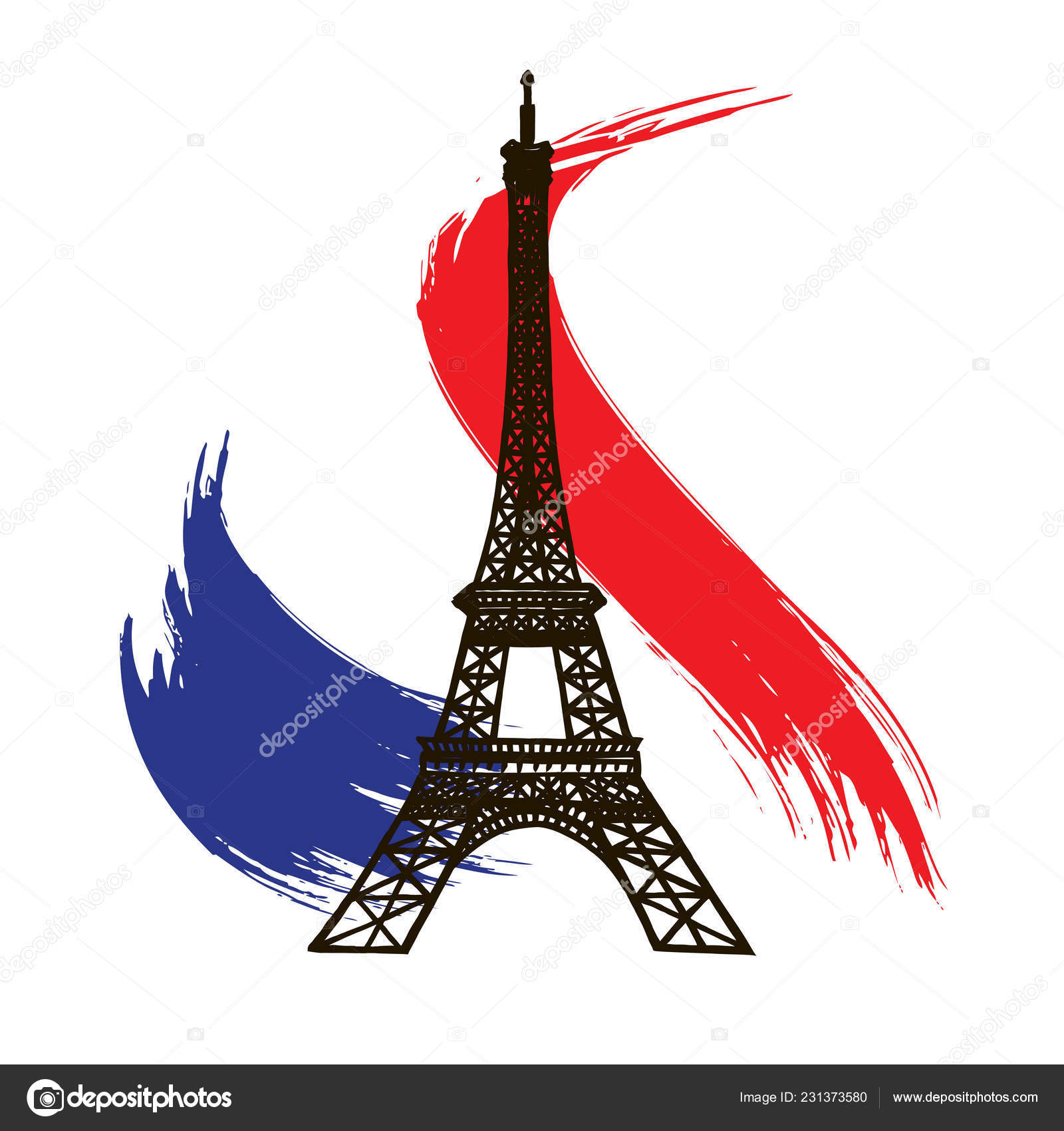 Eiffel Tower Paris France Isolated White Background Vector Illustration Stock Vector Image by ©nemetse #231373580 Eiffel Tower Paris France Isolated White Background Vector Illustration Stock Vector Image by ©nemetse #231373580