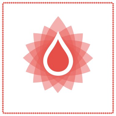 kan damla kutsal kişilerin resmi, vektör çizim.