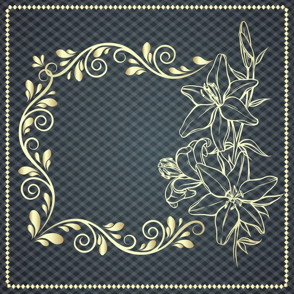 Elegant Background Lace Ornament Place Text Floral Elements Ornate Background — Stock Vector