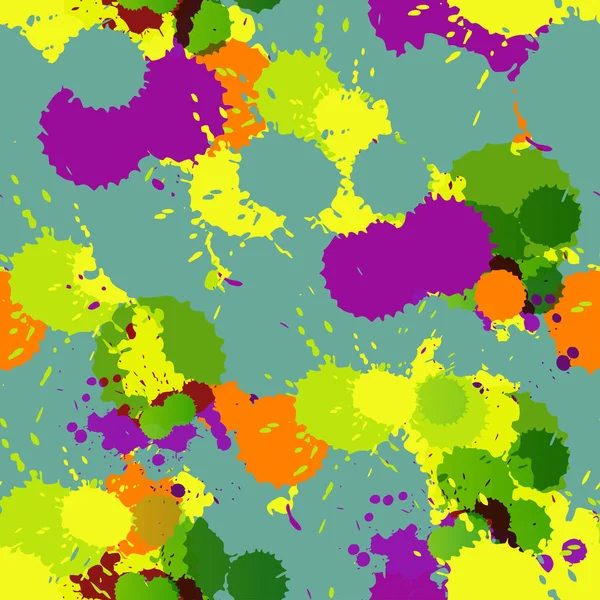 Farbflecken Nahtloses Muster — Stockvektor