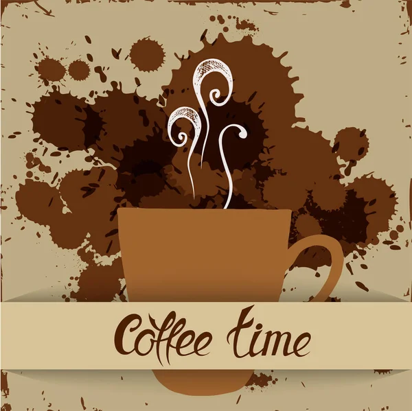 Perfecta Taza Café Rojo Con Vapor Ilustración Vectorial — Vector de stock