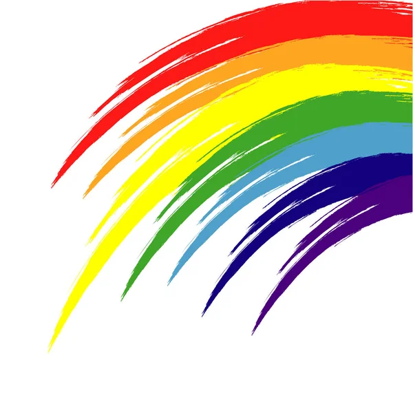 Rainbow Textura Symbol Gay Hrdosti Vektor Spektrum Ručně Kreslenou Malovat — Stockový vektor