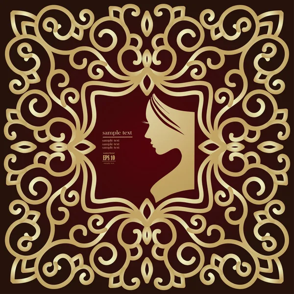 Illustrazione Vettoriale Della Silhouette Della Donna — Vettoriale Stock