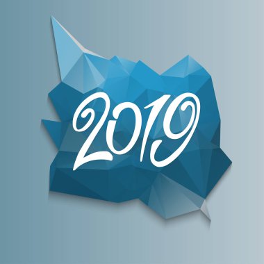 2019 mutlu yeni yıl, mevcut tebrik kartı. arka plan ile sa