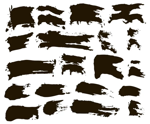 Uppsättning Grunge Banners Bläck Bakgrunder För Befordran Abstrakta Mall — Stock vektor