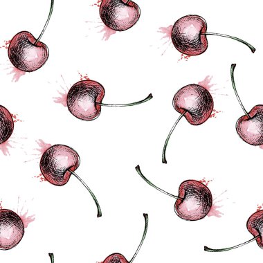 kiraz Dikişsiz desen arka plan