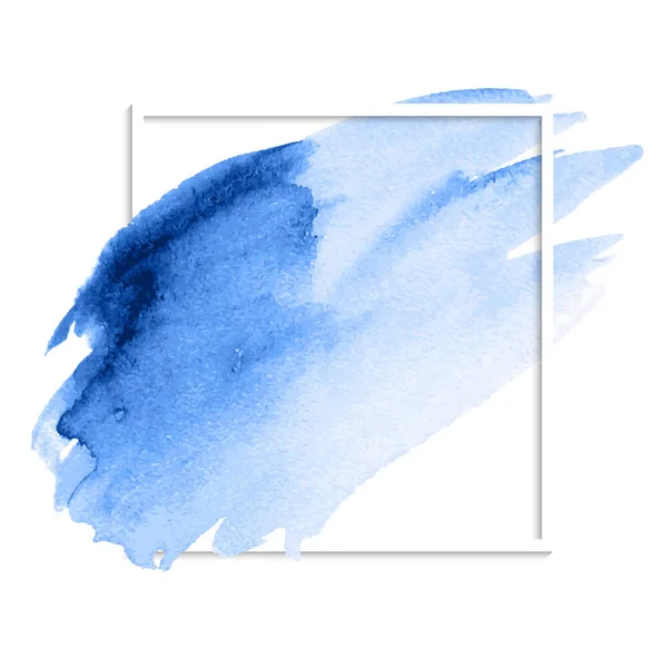 Bleu abstrait aquarelle tache coups de pinceau — Image vectorielle