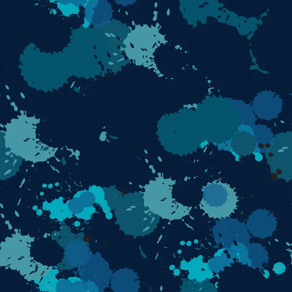 Seamless beautiful dark blue spots background — Stock Vector