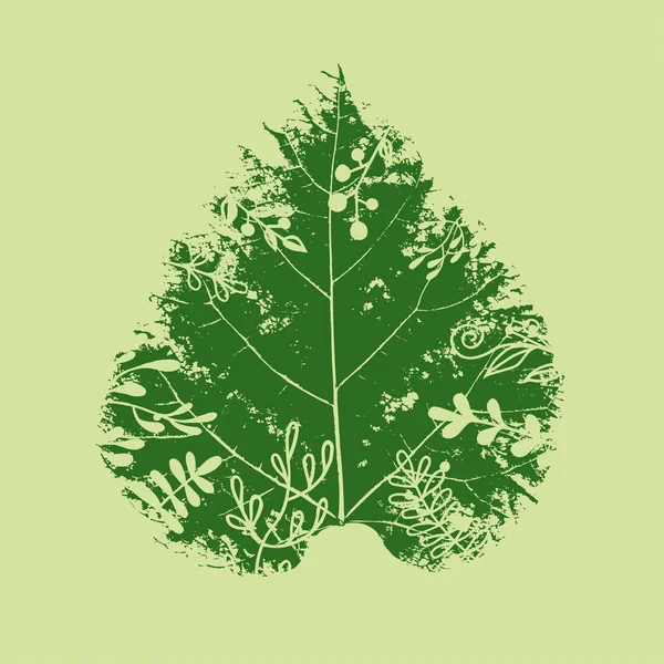 Vert printemps feuille bannière concept — Image vectorielle