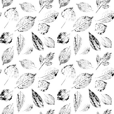 Dikişsiz siyah ve beyaz arka plan yaprakları