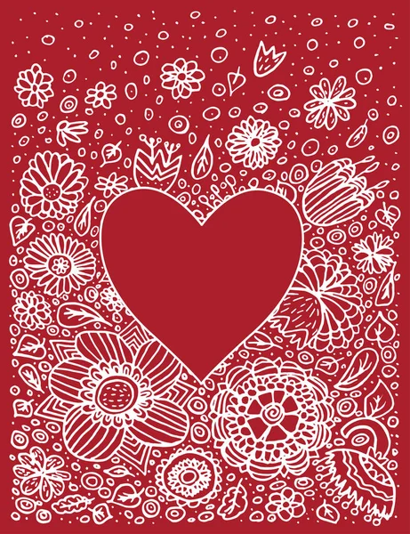 Valentine card heart — Stock Vector