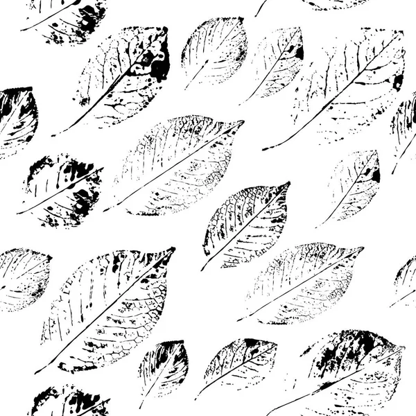 Feuilles motif sans couture — Image vectorielle