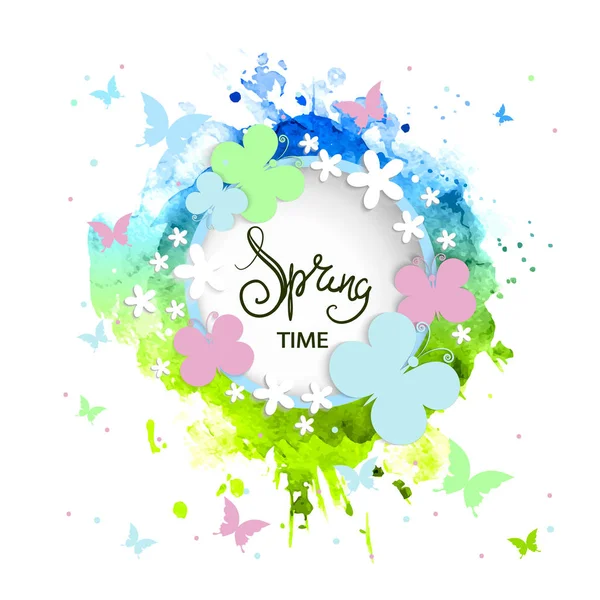 Beautiful spring background banner — Stock Vector