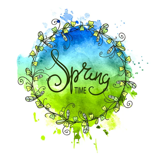 Round spring background banner — Stock Vector