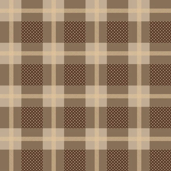 Checkered gingham plaid fabric seamless pattern — Stock Vector