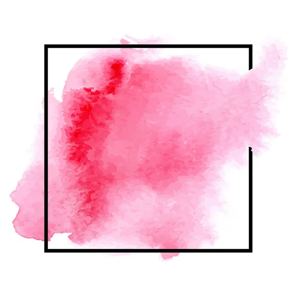 Aquarelle Colorée Rose Trait Dessiné Main Texture Grain Papier Isolé — Image vectorielle