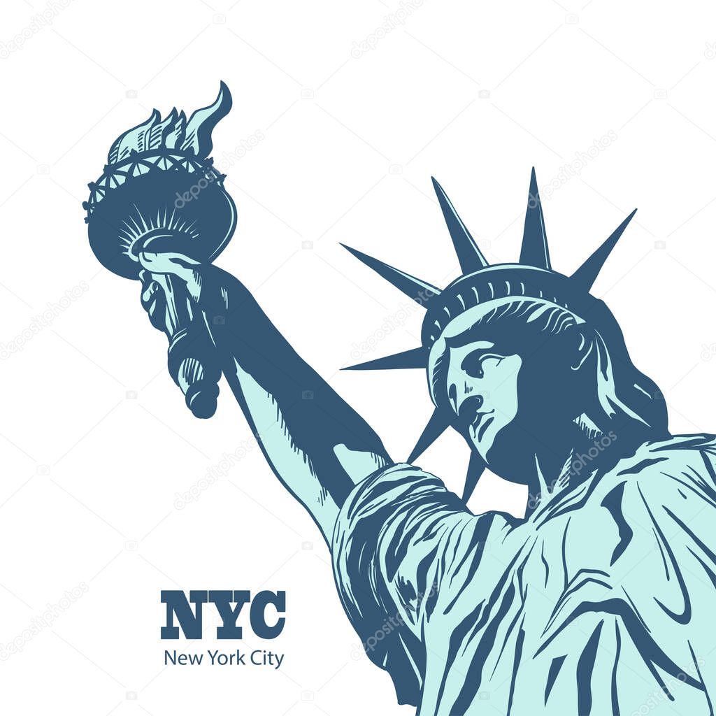 Statue of Liberty USA. New York landmark. American symbol