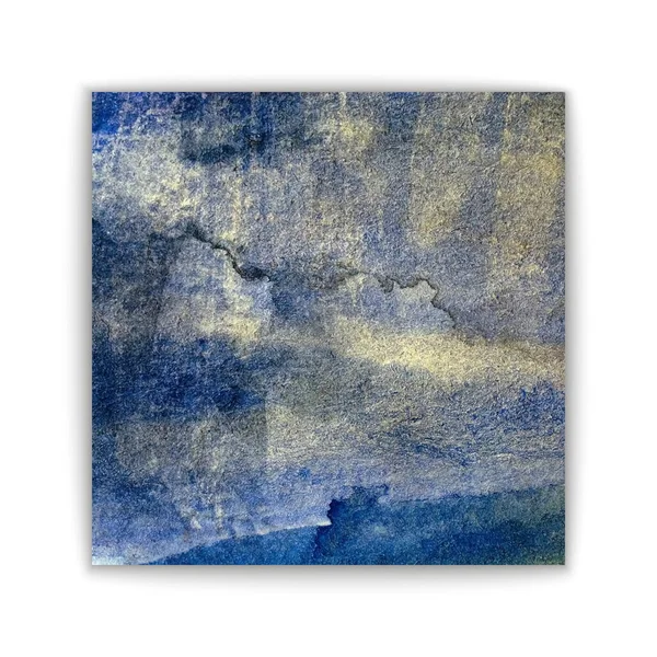 Bleu Aquarelle Couleur Humide Dessiné Main Vectoriel Fond Grunge Pour — Image vectorielle