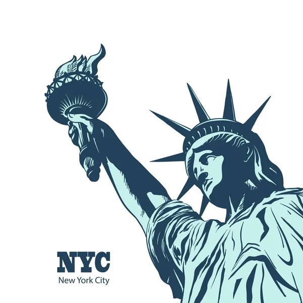 Símbolo Americano Estátua Liberdade Nova Iorque Eua —  Vetores de Stock