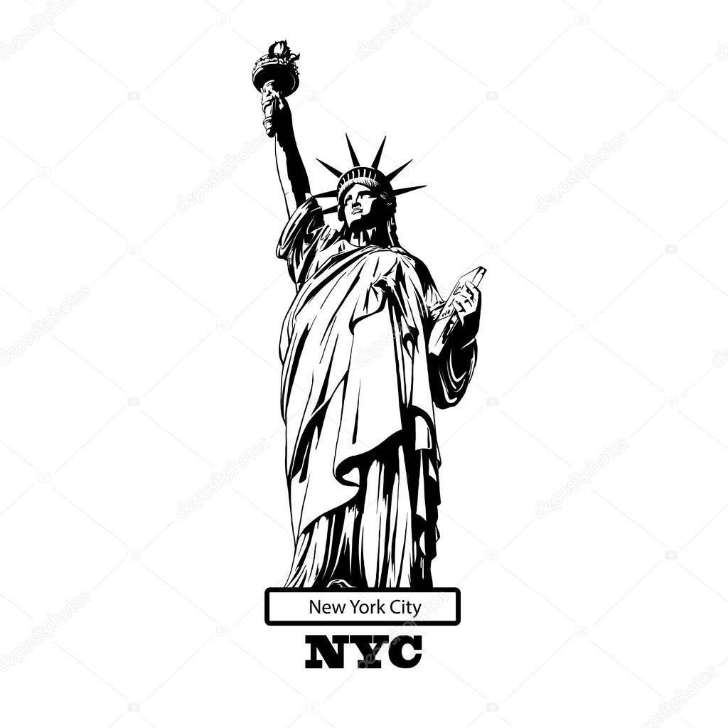American symbol - Statue of Liberty. New York, USA