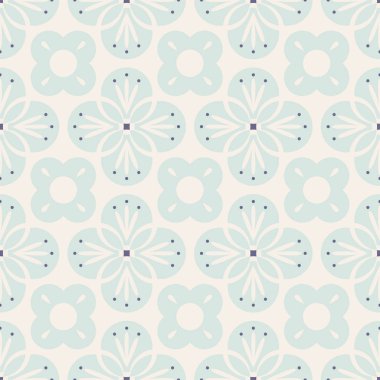 soyut çiçek elemanları ile Seamless retro modeli