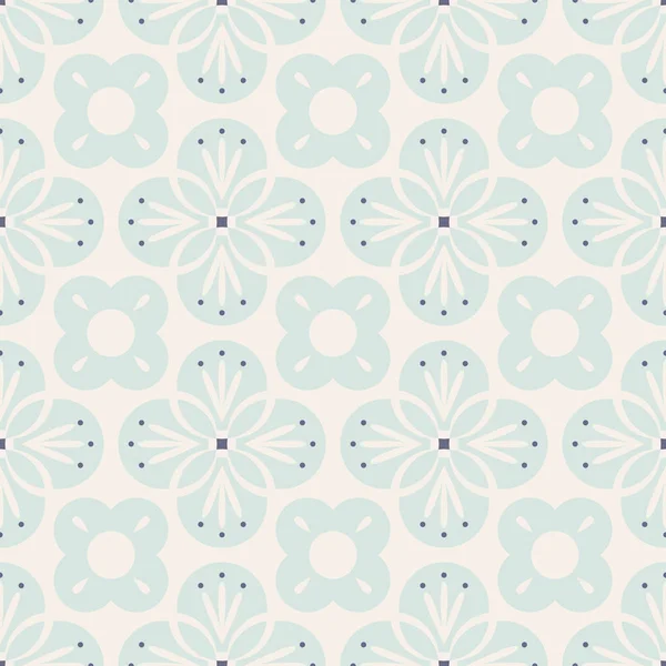 Motif Rétro Sans Couture Avec Des Éléments Floraux Abstraits — Image vectorielle