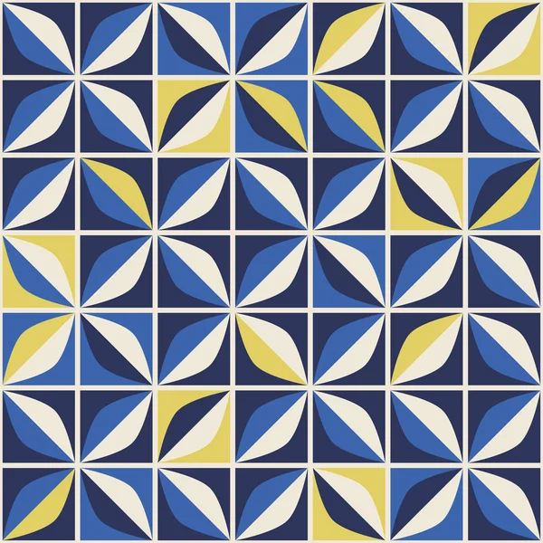 Seamless Retro Pattern Mosaic Style — Stock Vector