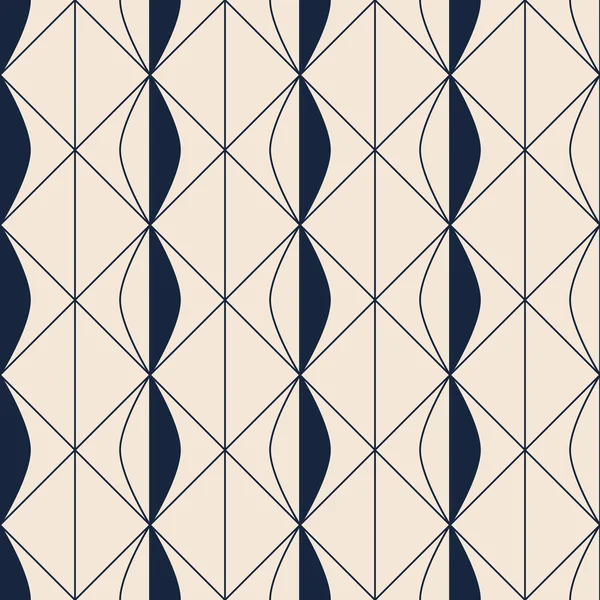 幾何学図形をシームレスなレトロ パターン — ストックベクタ