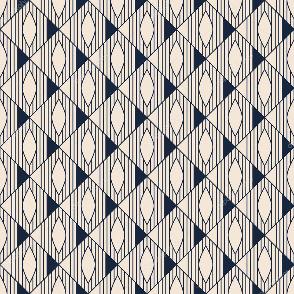 seamless retro pattern with geometric shapes
