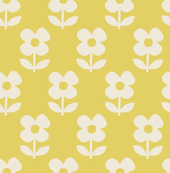 Seamless pattern with stylized flowers in scandinavian style Royalty Free Stock Illustrations