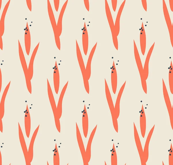 Seamless pattern with stylized reed plants Stock Vector